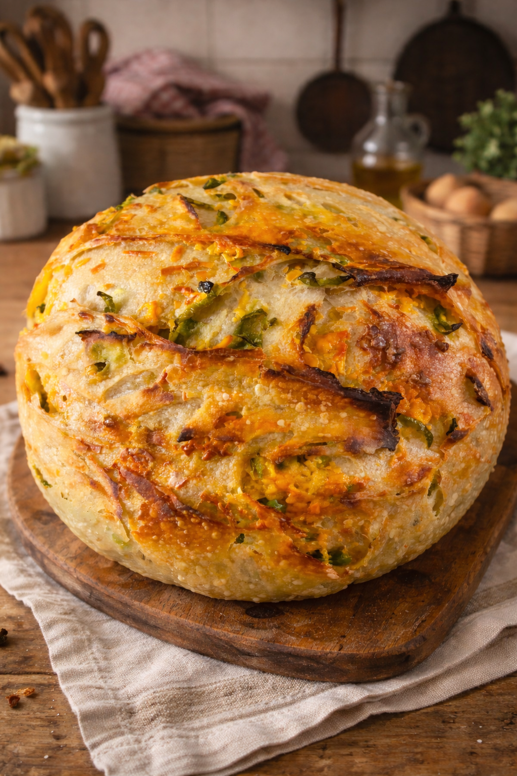 Jalapeño Cheddar Sourdough Bread